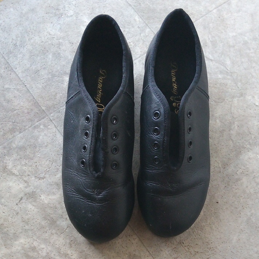 Girls Black Clogging Shoes Sz 4M EUC